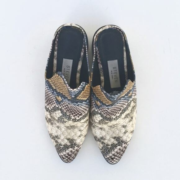 Steven By Steve Madden Multicolor Snakeskin Mules - Picture 7 of 14
